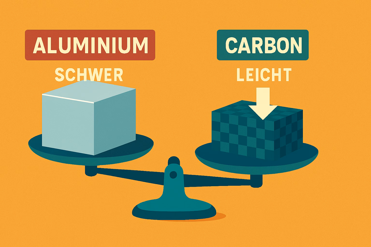 Carbon und Aluminium Vergleich