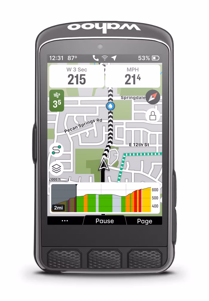 Wahoo Element ace test Navigation