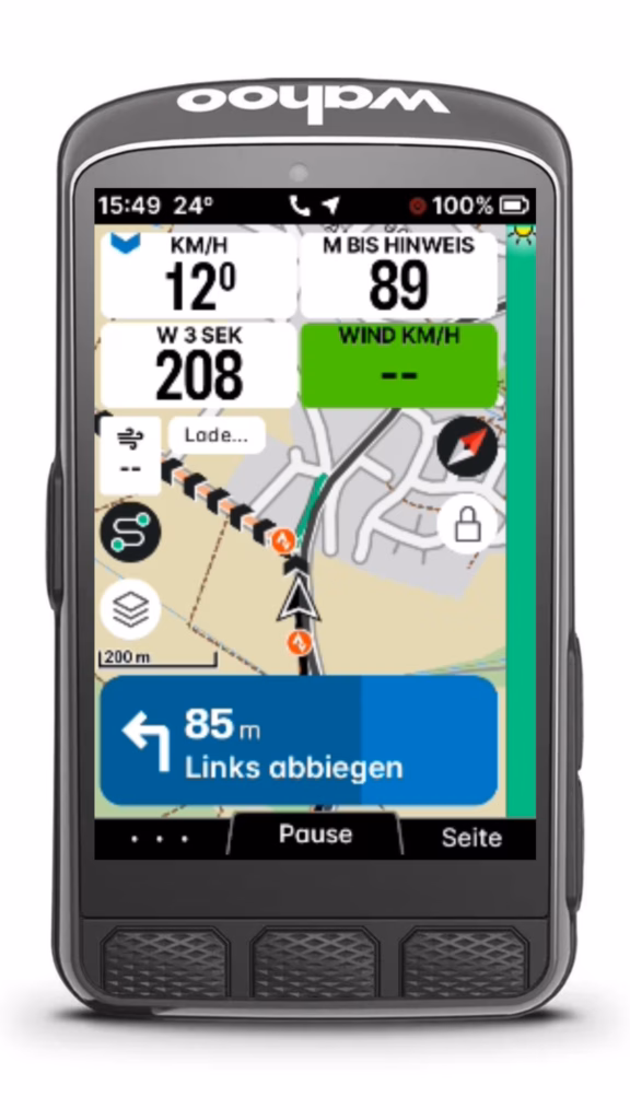 Wahoo Elemnt Ace Strava Live Segmente vor dem start