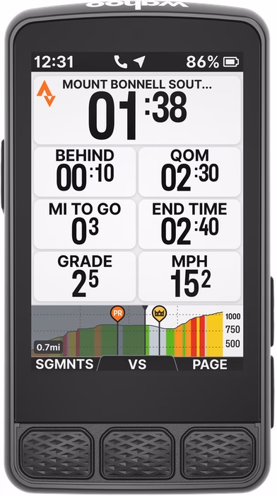 Strava Live Segmente Wahoo Elemnt roam v3