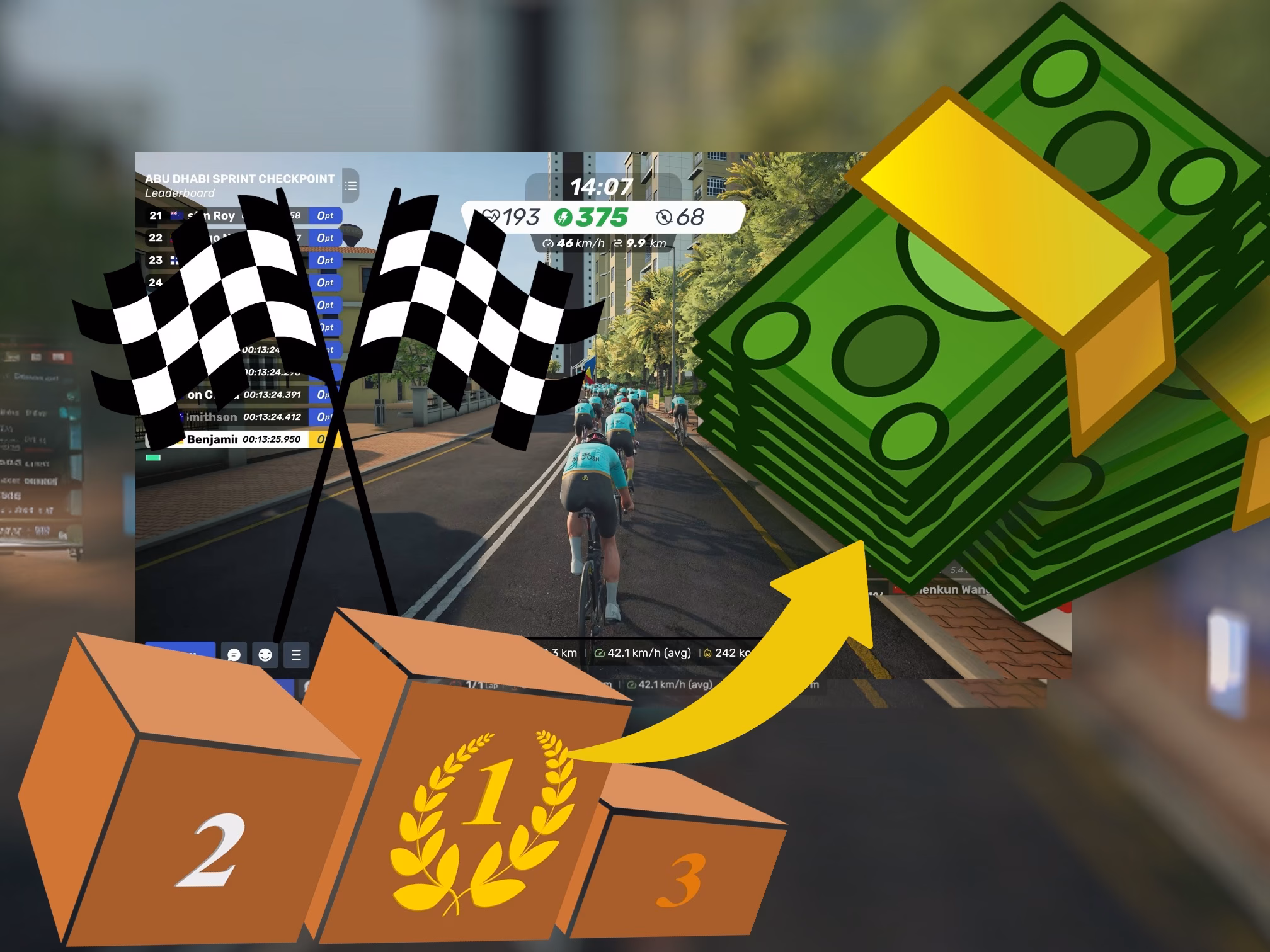 MyWhoosh Sunday Race Club – Mit Indoorcycling Geld verdienen MyWhoosh Sunday Race Club - Mit Indoorcycling Geld verdienen