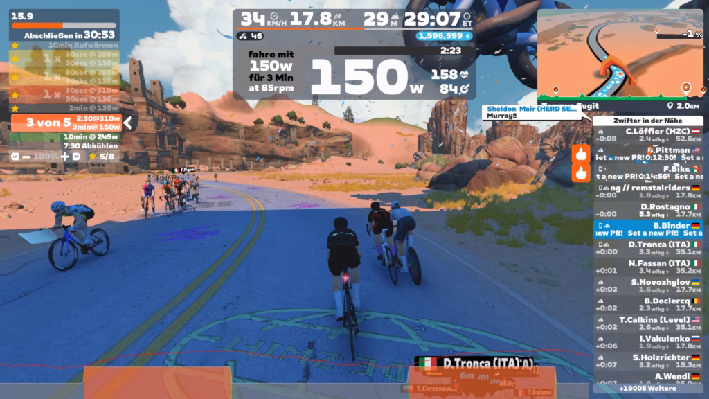 Tacx Neo 2T Test mit Zwift Workout