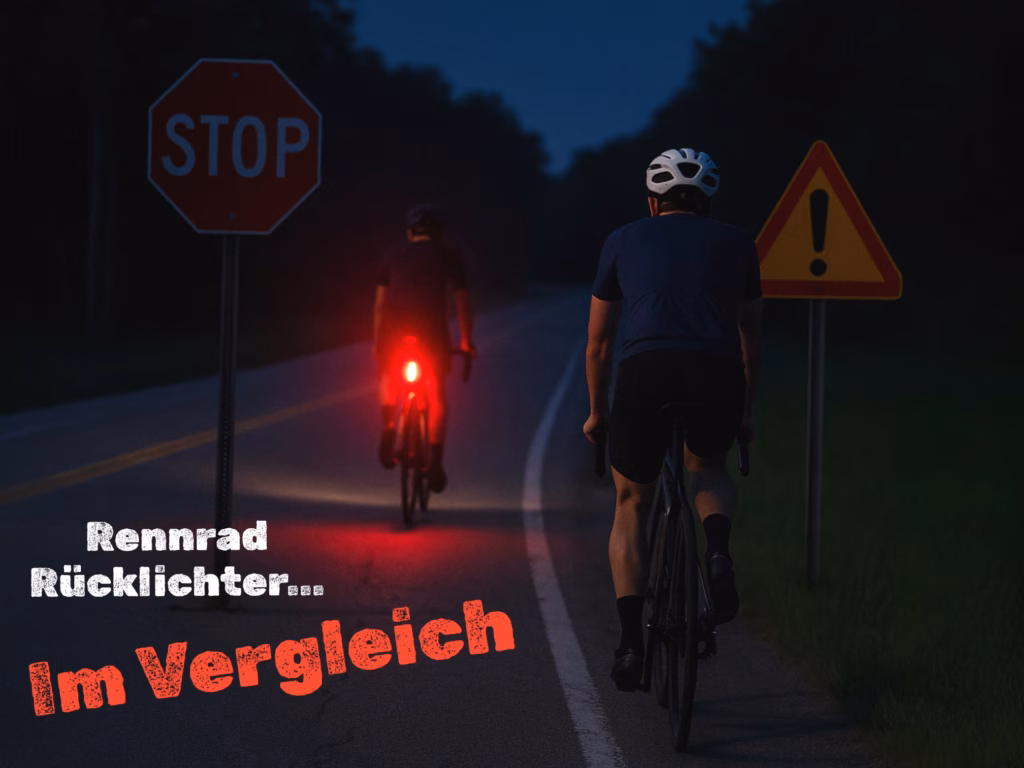 Vergleich verschiedener Rennrad Rücklichter