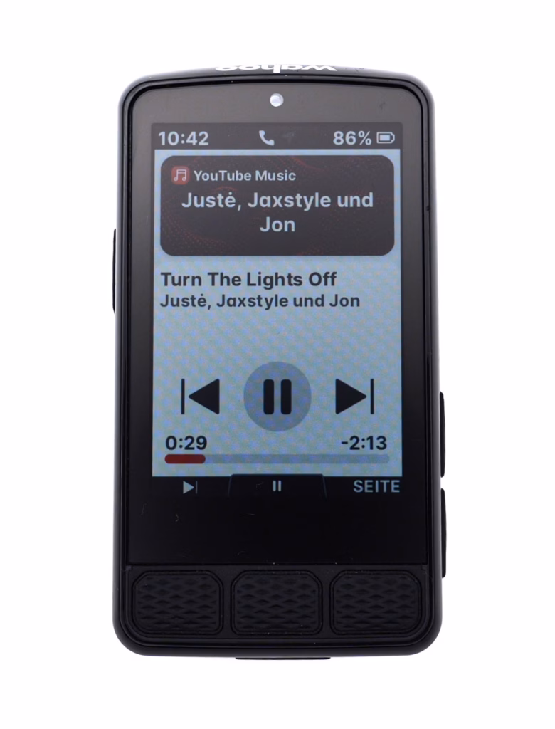 Wahoo ELEMNT ROAM 3 Musiksteuerung am Fahrradcomputer – Spotify und Apple Music per Smartphone während der Fahrt bedienen