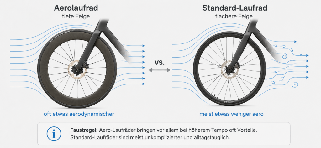 Aerodynamik am Rennrad verbessern mit Aerolaufrädern