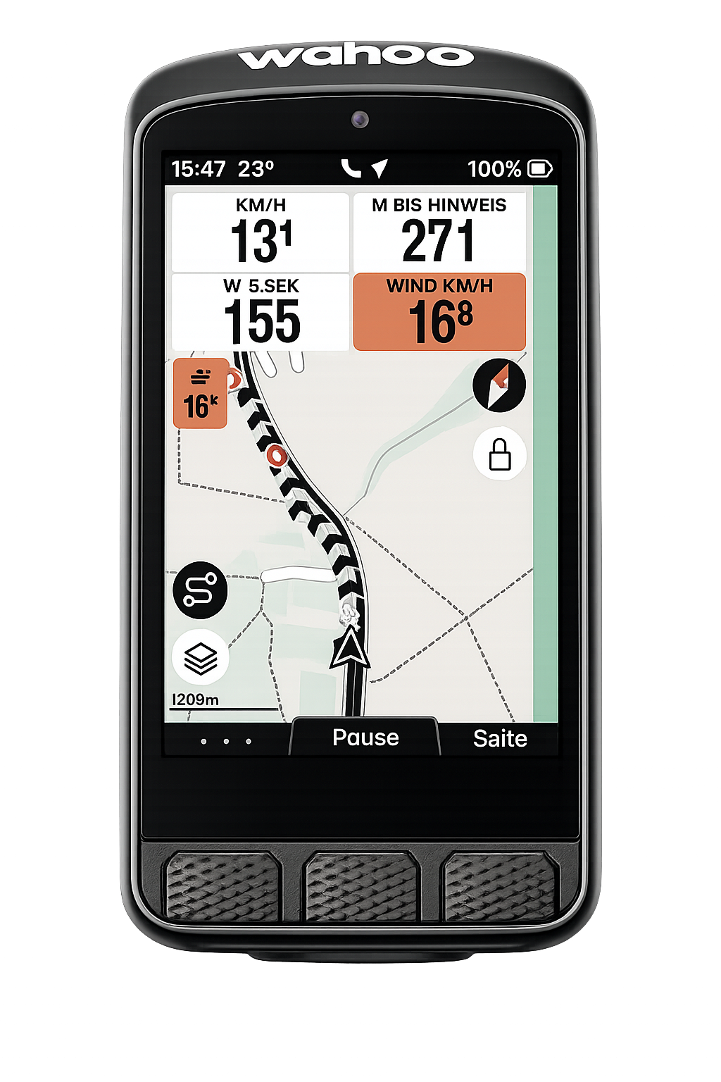 Wahoo ELEMNT ACE im Vergleich mit dem Garmin Edge 1050