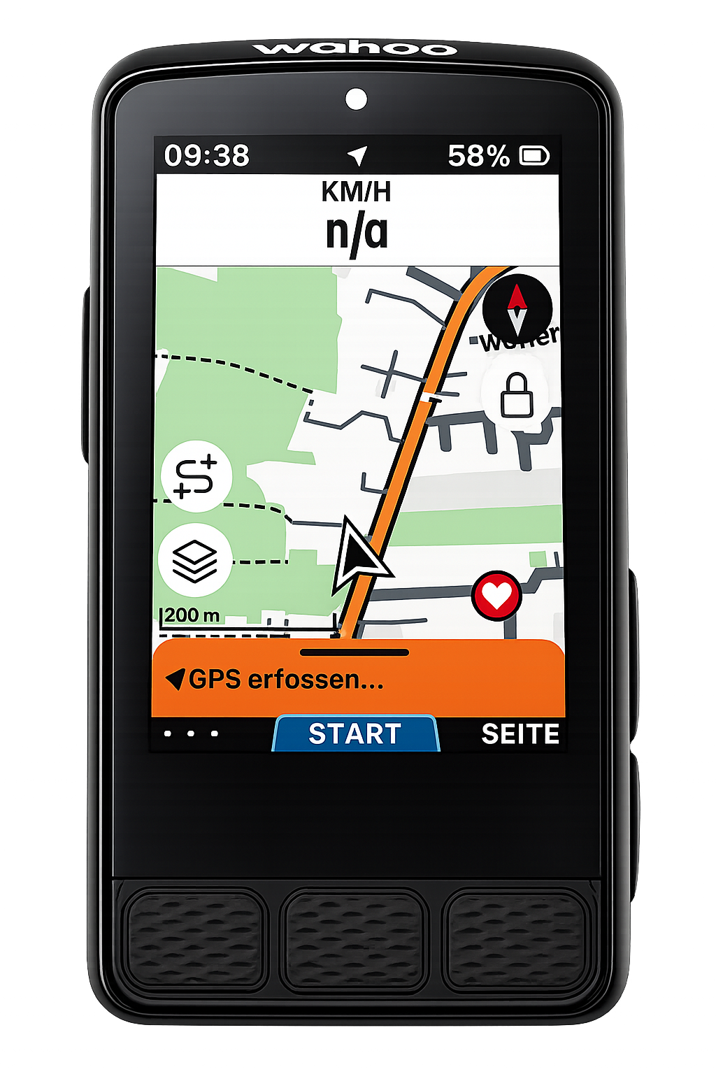 Wahoo ELEMNT ROAM 3 Fahrradcomputer von vorne