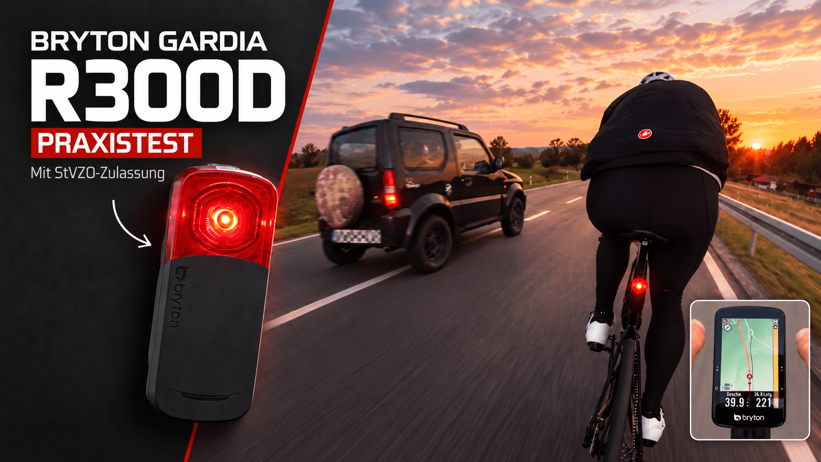 Bryton R300D Fahrrad Radar Praxistest