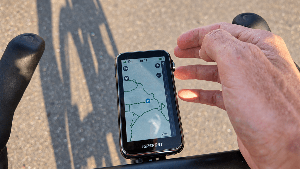 iGPSPORT BiNavi Ultra: Routensammlungen Kartendarstellung einer Routensammlung auf dem iGPSPORT BiNavi Ultra